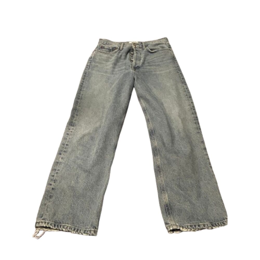 Agolde 90s Crop Jeans Echo Blue High Rise Denim Light Wash 27 - Picture 2 of 9